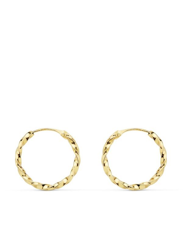 18K AROS ORO AMARILLO HUECOS...