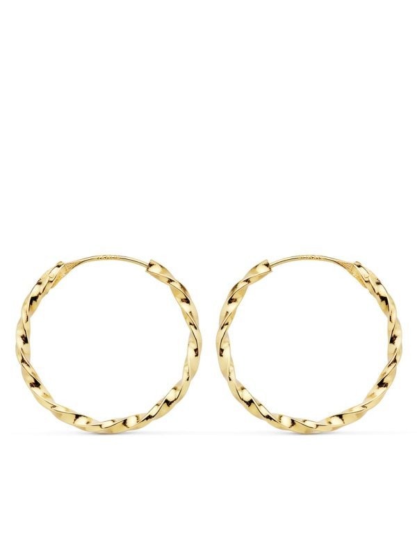 18K AROS ORO AMARILLO GALLONEADOS...