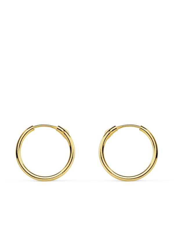 18K AROS ORO AMARILLO HUECOS REDONDOS...