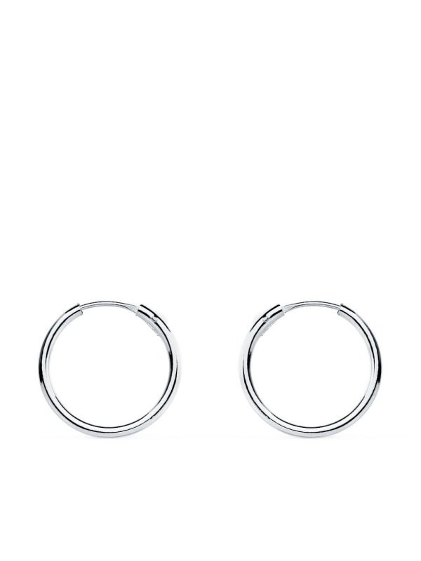 18K AROS ORO BLANCOS HUECOS REDONDOS...
