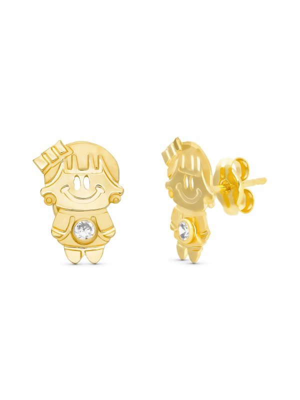 18K PENDIENTES ORO AMARILLO NIÃ‘A...