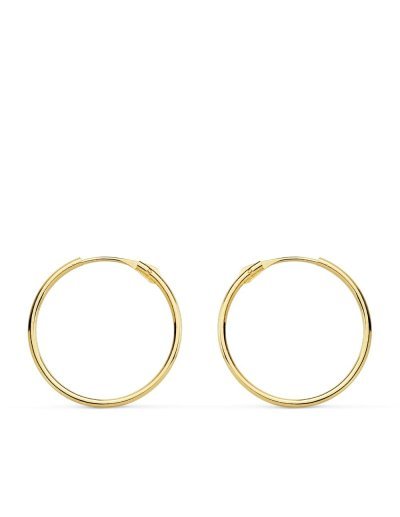 18K AROS ORO AMARILLO TUBO...