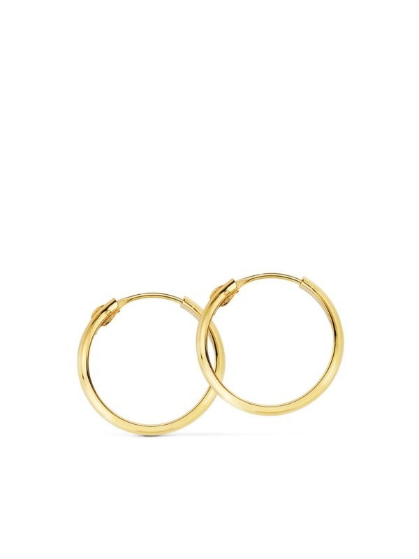 18K AROS ORO AMARILLO MEDIA CAÃ‘A...