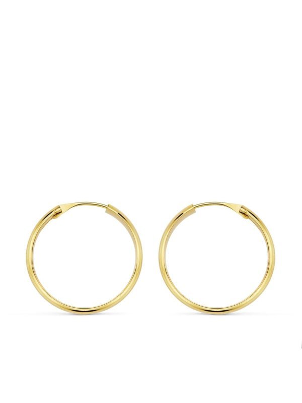 18K AROS ORO AMARILLO MEDIA CAÃ‘A...