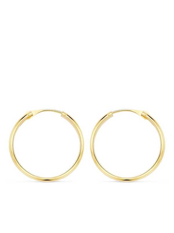 18K AROS ORO AMARILLO MEDIA CAÃ‘A...
