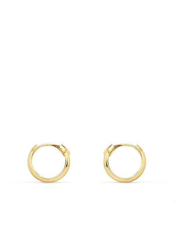 18K AROS HUECOS ORO AMARILLO MEDIA...
