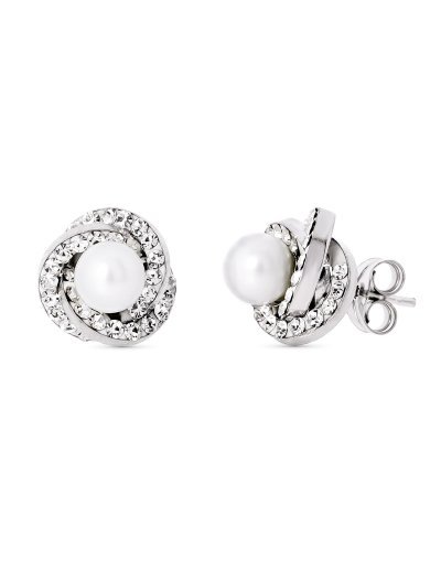 18K PENDIENTES ORO BLANCO...