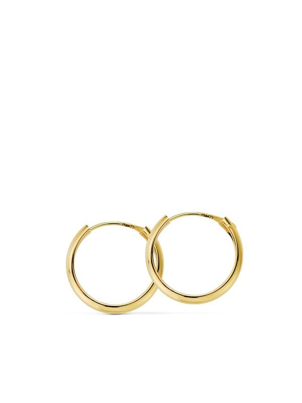 18K AROS ORO AMARILLO MEDIA CAÃ‘A...