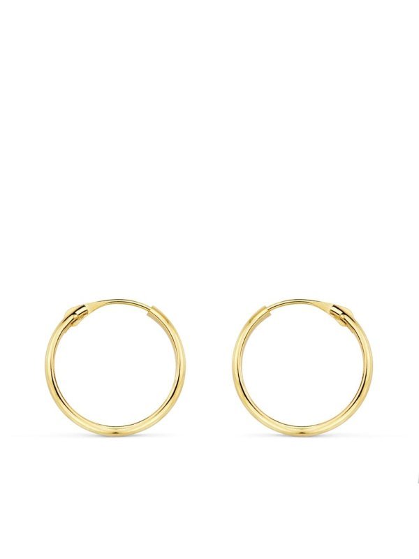 18K AROS ORO AMARILLO MEDIA CAÃ‘A...