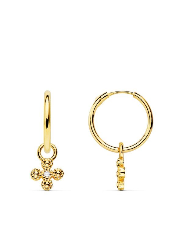 18K AROS TUBO REDONDO ORO AMARILLO...
