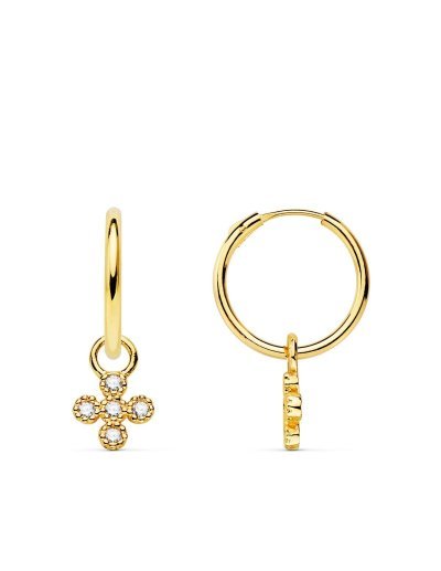 18K AROS TUBO REDONDO ORO...