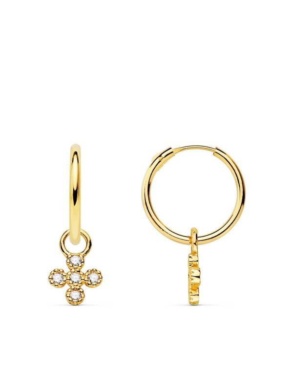 18K AROS TUBO REDONDO ORO AMARILLO...