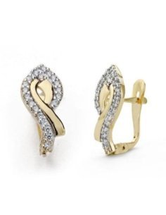 18K PENDIENTES ORO BICOLOR...