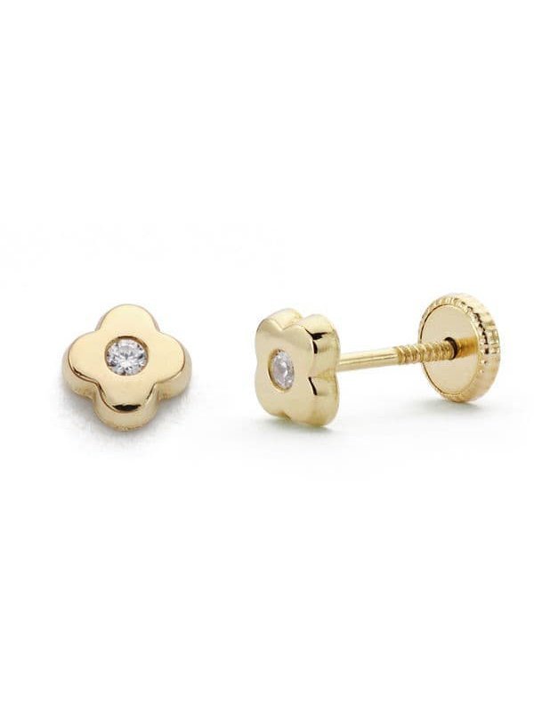 18K PENDIENTES ORO AMARILLO ROSCA...