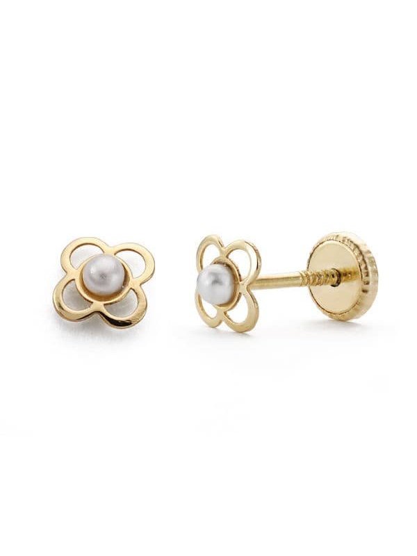 18K PENDIENTES ORO AMARILLO TREBOL 5...