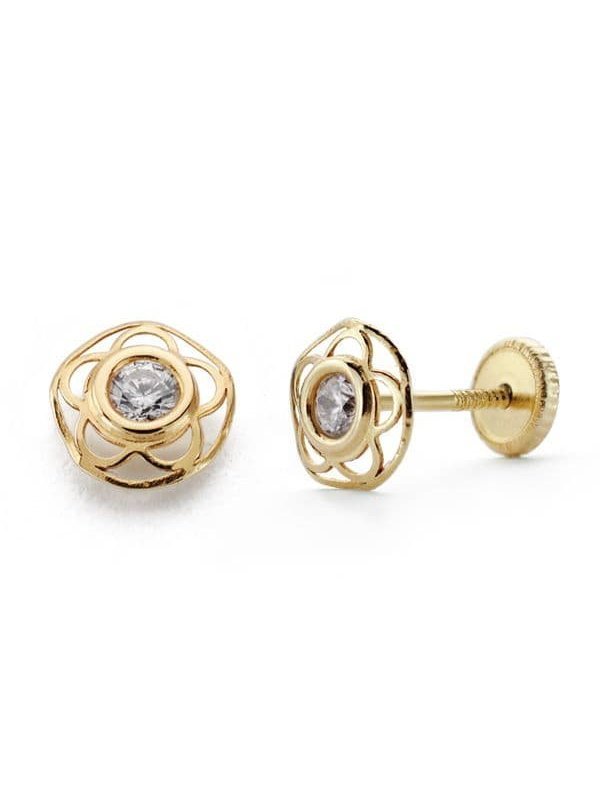 18K PENDIENTES ORO AMARILLO NIÃ‘A...