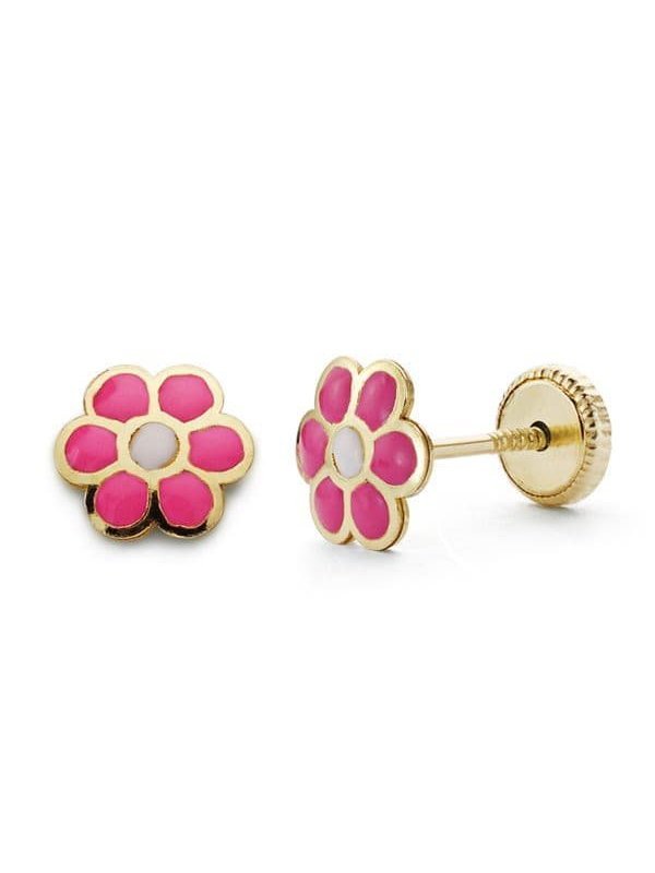 18K PENDIENTES ORO AMARILLO MARGARITA...