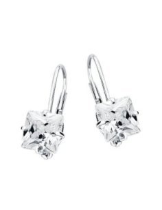 18K PENDIENTES ORO BLANCO...
