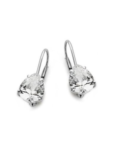 18K PENDIENTES CIRCONITA PERA ORO...