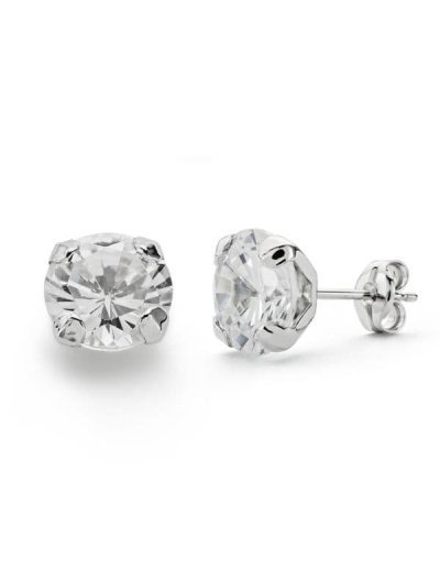 18K PENDIENTES ORO BLANCO...
