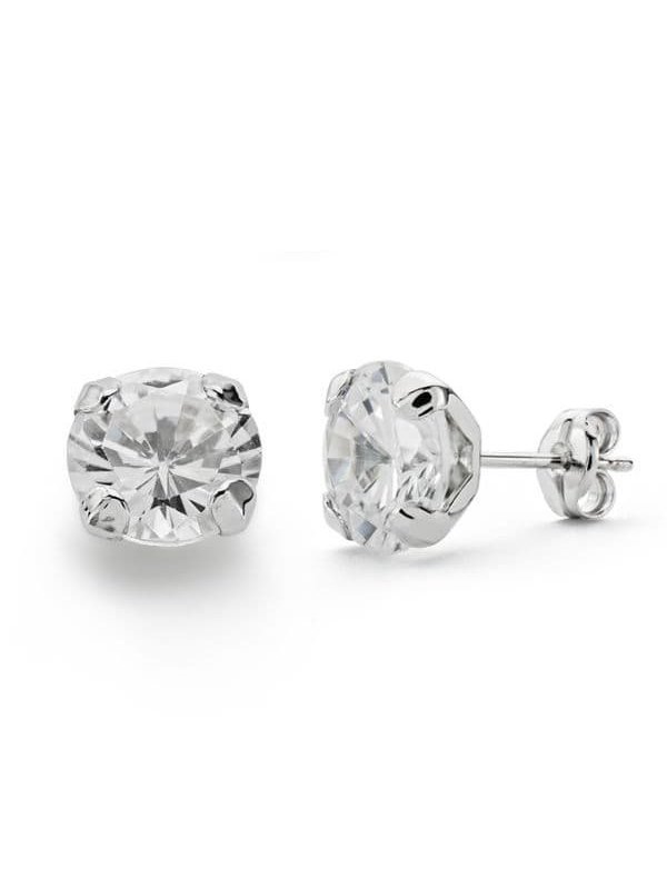 18K PENDIENTES ORO BLANCO GARRAS...