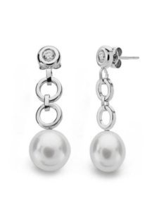 18K PENDIENTES ORO BLANCO...