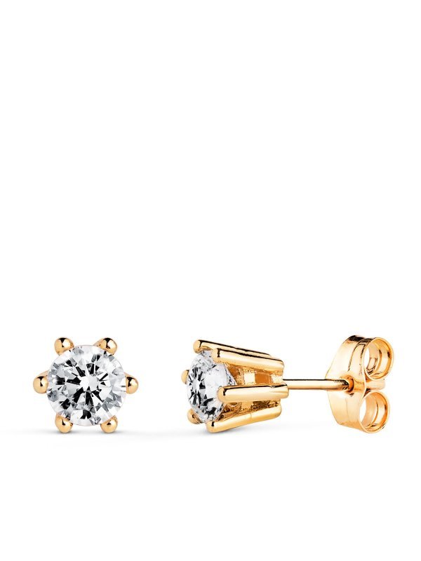 18K PENDIENTES GARRAS ORO AMARILLO...