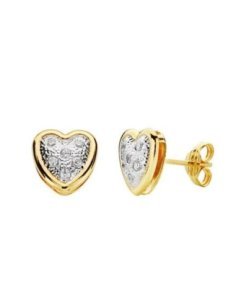 18K PENDIENTES CORAZON...