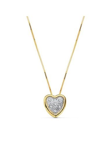 18K COLGANTE CORAZON CADENA 42CM