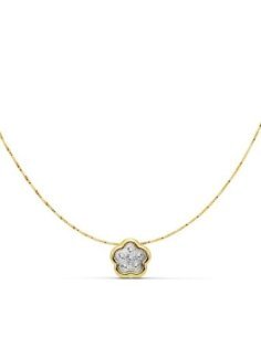 18K COLGANTE FLOR 8X8 MM...
