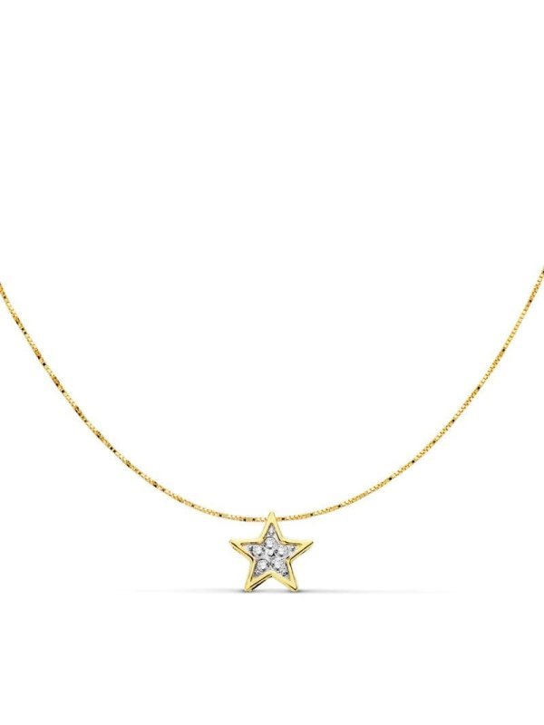 18K GARGANTILLA ESTRELLA 6X6 MM...