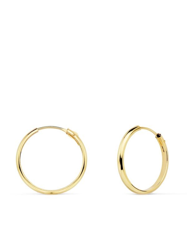 18K AROS ORO AMARILLO MEDIA CAÃ‘A...