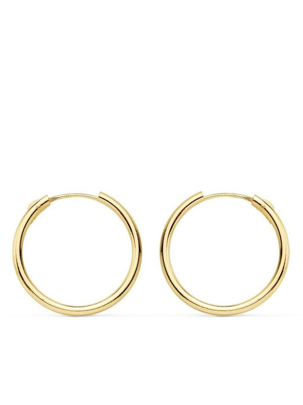 18K AROS ORO AMARILLO REDONDOS LISOS...