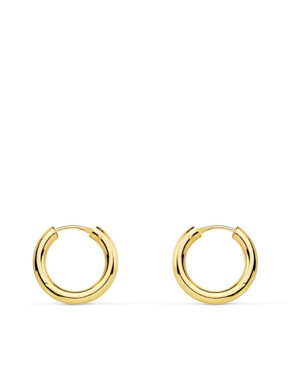 18K AROS ORO AMARILLO REDONDOS LISOS...