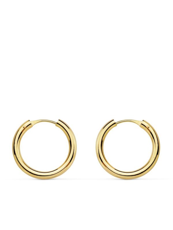 18K AROS ORO AMARILLO REDONDOS LISOS...