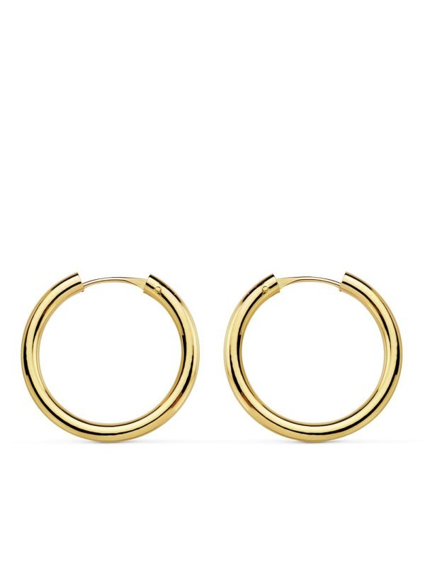 18K AROS ORO AMARILLO REDONDOS LISOS...