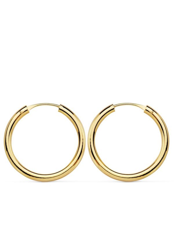 18K AROS ORO AMARILLO REDONDOS LISOS...