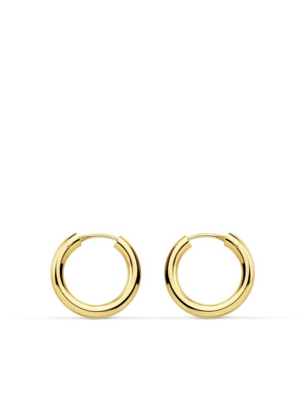 18K AROS ORO AMARILLO REDONDOS LISOS...