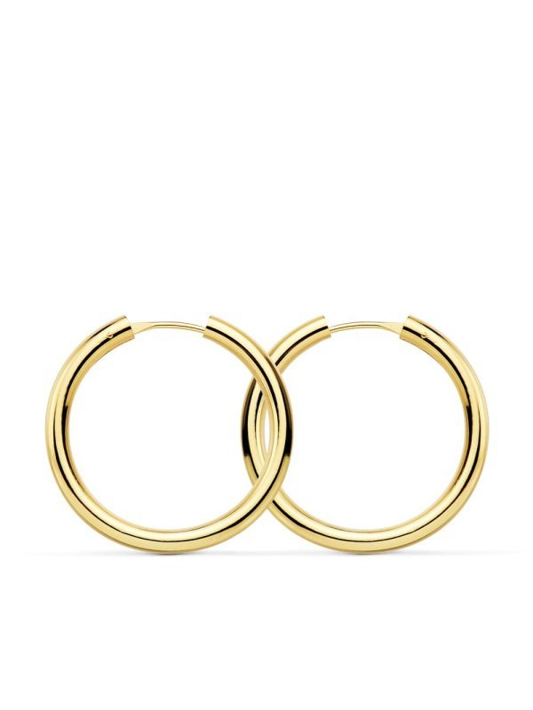 18K AROS ORO AMARILLO REDONDOS LISOS...