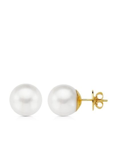 18K PENDIENTES PERLA...