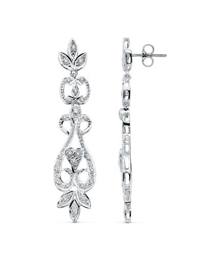 18K PENDIENTES ORO BLANCO...