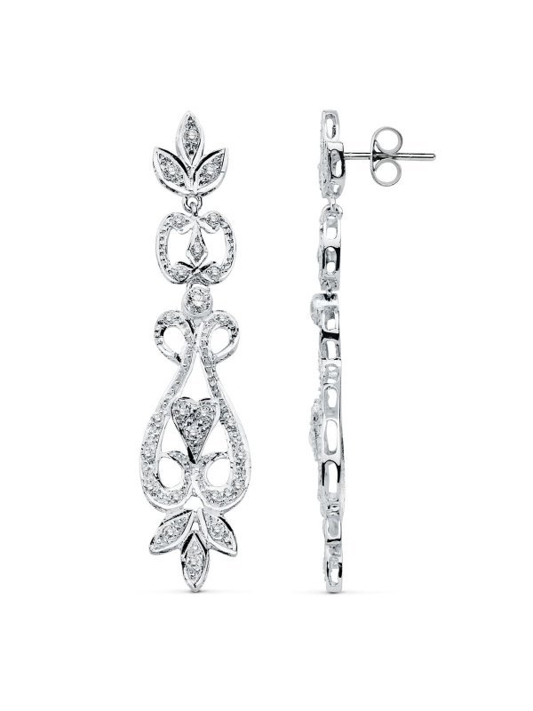18K PENDIENTES ORO BLANCO CIRCONITAS...