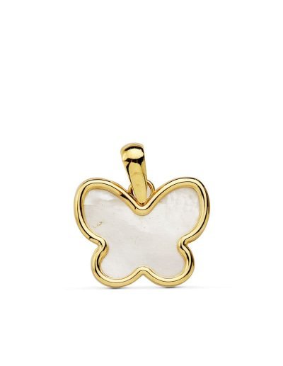 18K COLGANTE MARIPOSA NACAR...