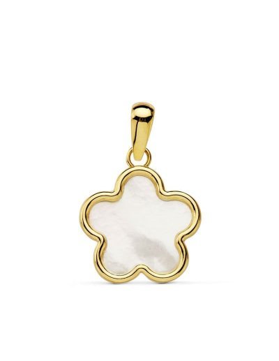 18K COLGANTE FLOR NACAR...