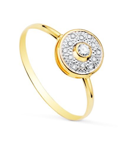 18K SORTIJA ORO BICOLOR...