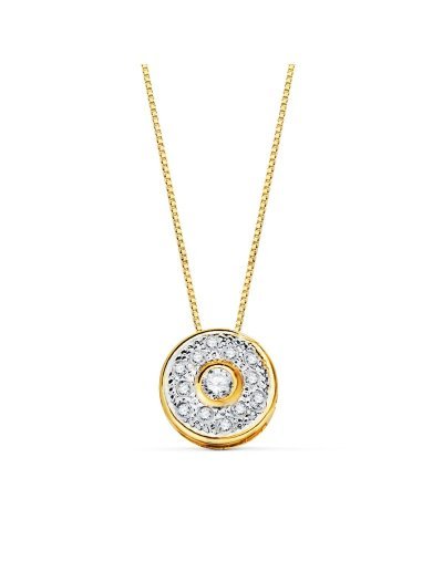 18K COLGANTE ORO BICOLOR...