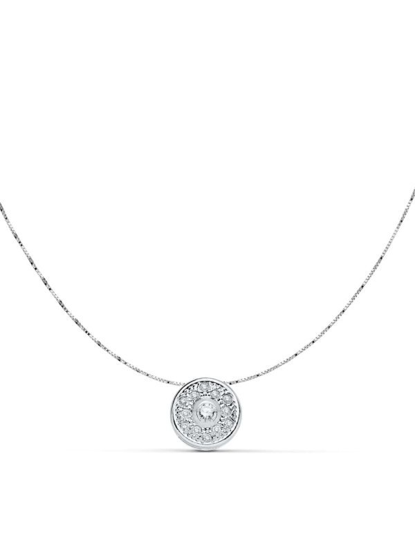 18K COLGANTE CIRCONITAS ORO BLANCO 8...