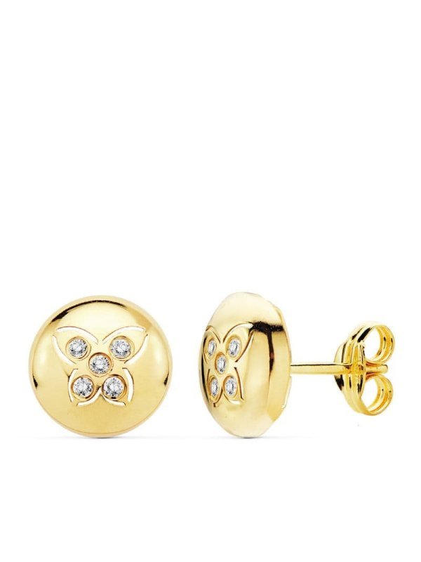 18K PENDIENTES ORO AMARILLO MARIPOSA...