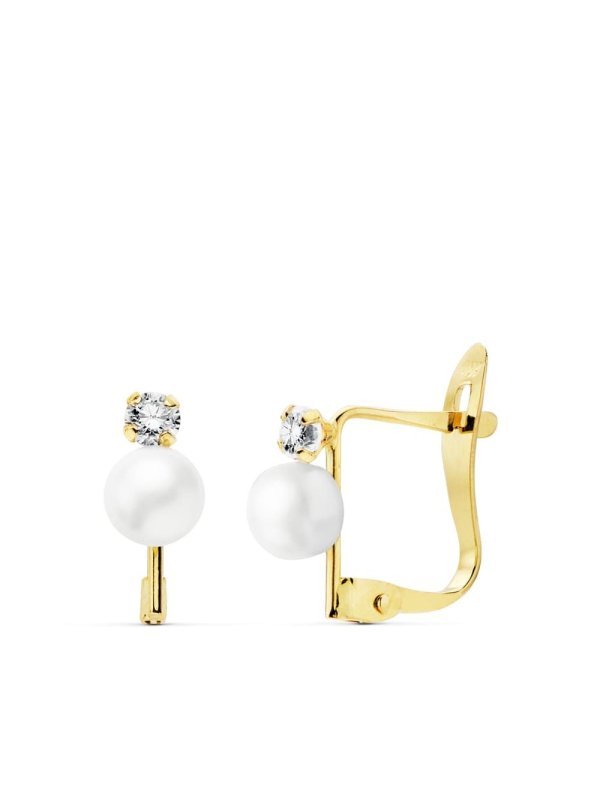 18K PENDIENTES CIRCONITAS 2.5 MM...