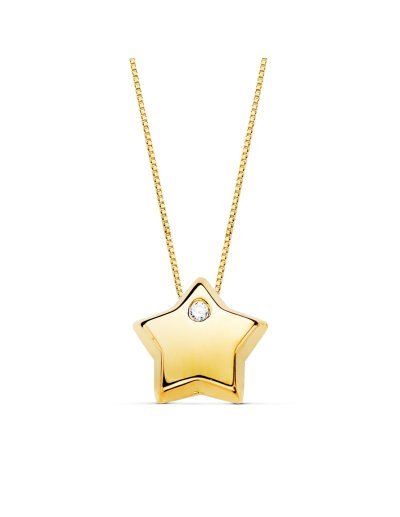 18K COLGANTE ESTRELLA...